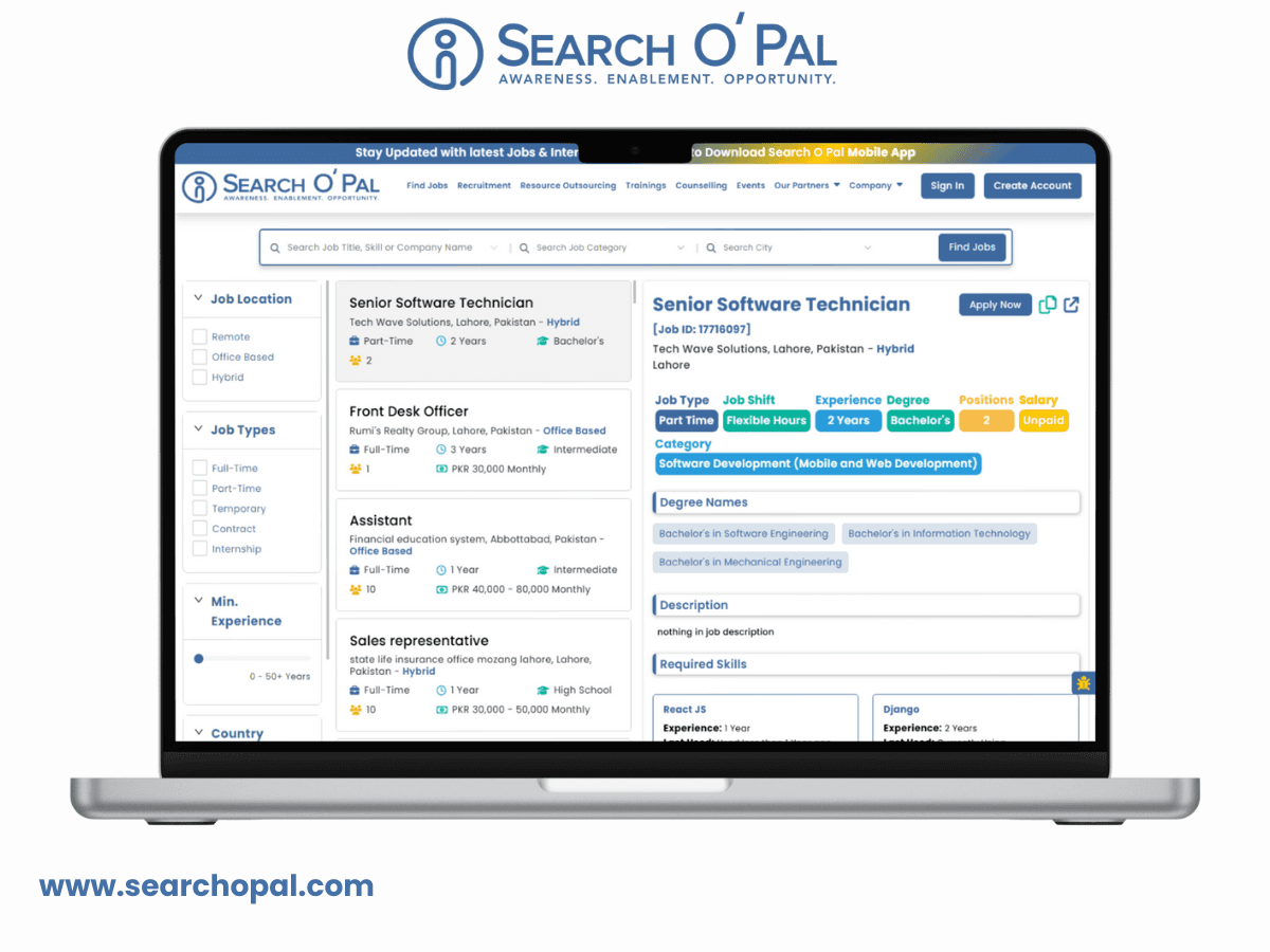 Search O Pal Web App thumbnail 2
